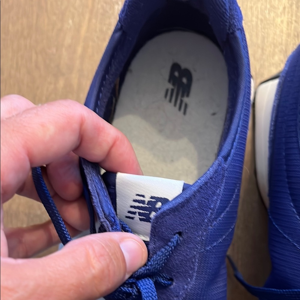New Balance Navy Blue and White Men's Sneakers - Picture 6 of 7
